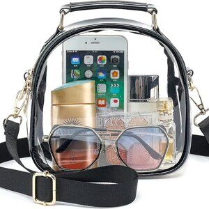 Clear black purse